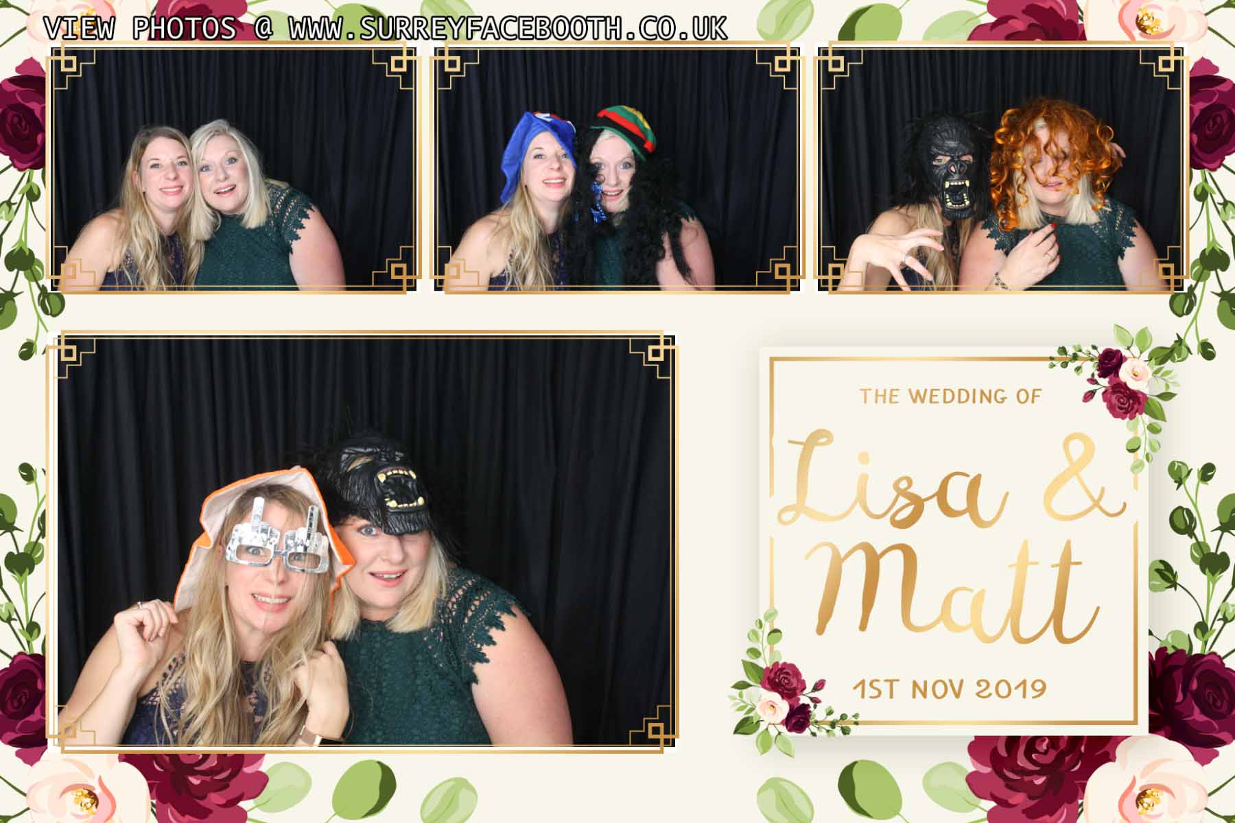 Matt & Lisa's Wedding | View more photos from the event at galleries.surreyfacebooth.co.uk/u/Surrey-FaceBooth/Matt-Lisas-Wedding